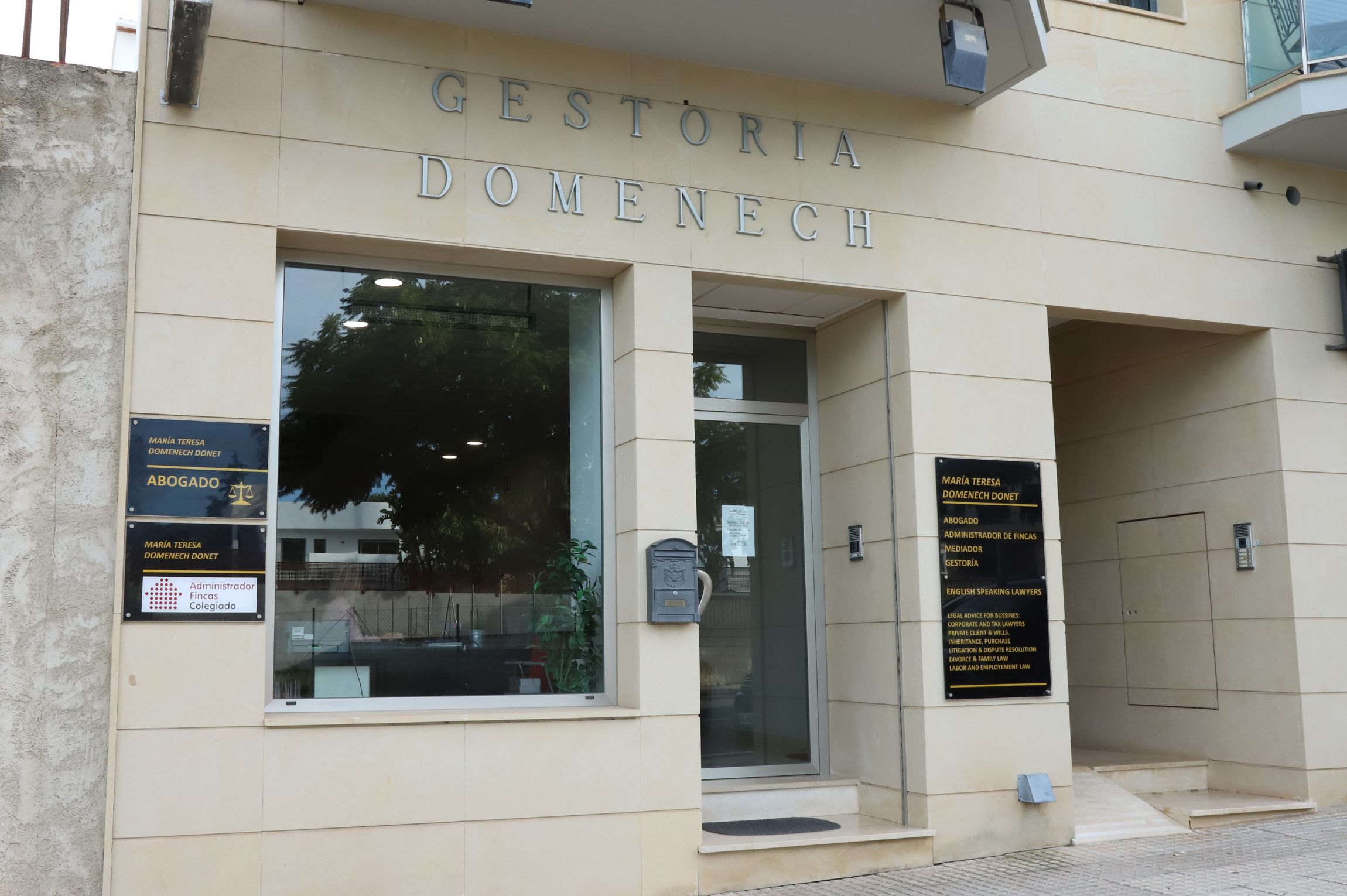 Gestoria y abogados domenech Oficinas de la Gestoría y abogados domenech en Pego